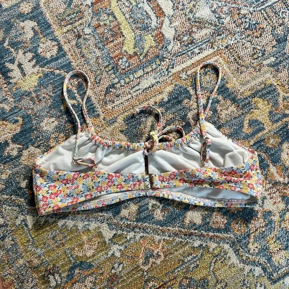 Hollister multicolored floral bikini top